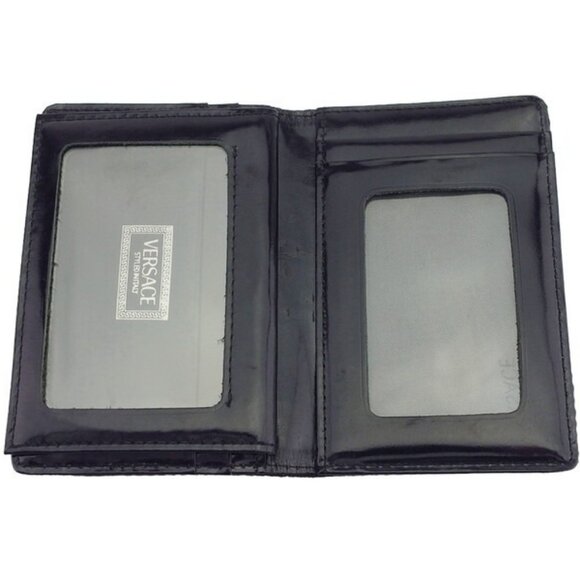 VERSACE Commuter Pass Nylon x Enamel Leather Authentic Used - Picture 6 of 9